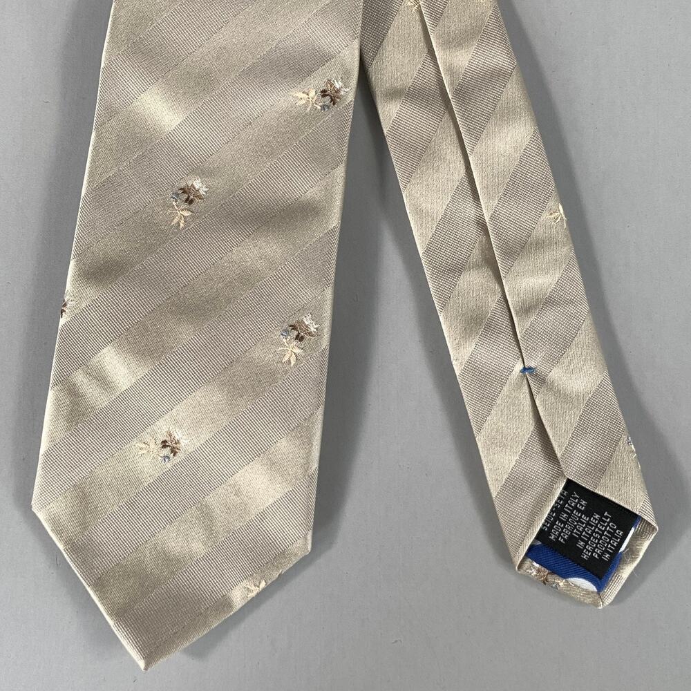 PAUL SMITH Grey Stripe Silk Tie